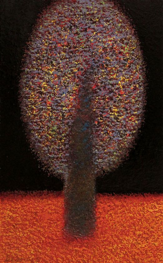 А. Дедушев. Дерево. Ночь. 2012г. живопись, х.,м.